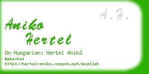 aniko hertel business card